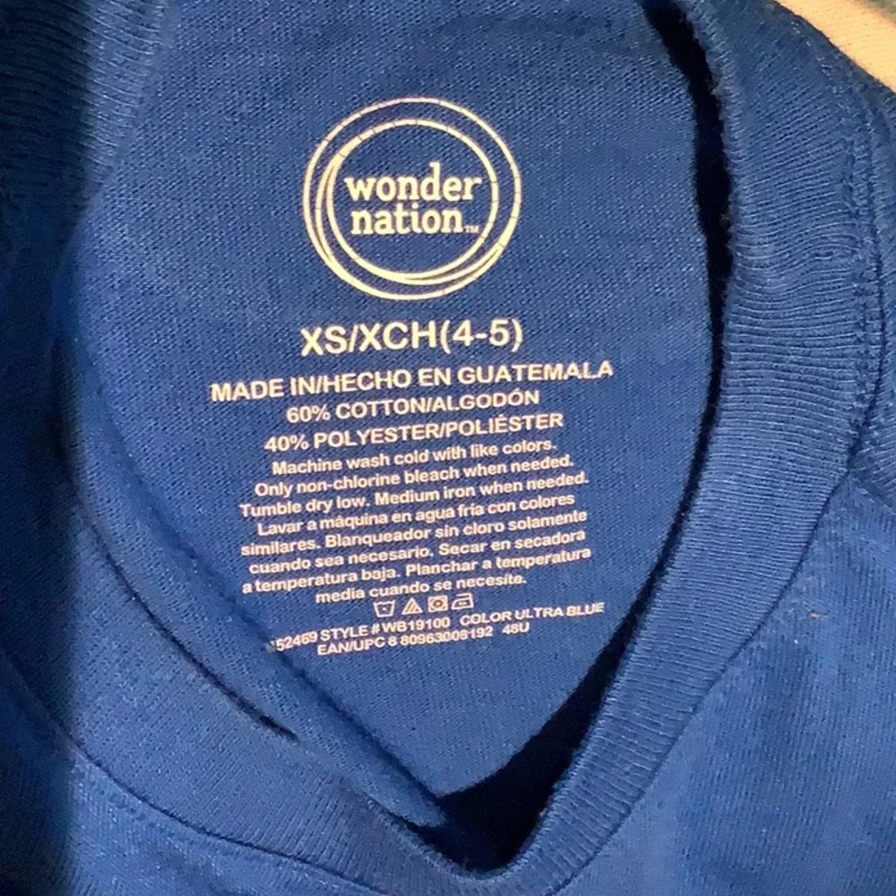 Wonder Nation - ‘LET IT RIP’ - KIDS T-Shirt - Royal Blue  - Boy’s Size XS